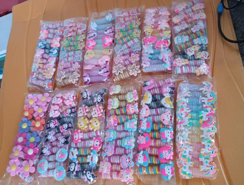 Spiral Hair Braiding Clips for Kids (12 Pc /  Mix Design)