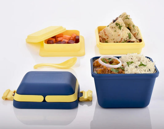 2144_travelling_lunch_box  Airtight Lunch Box with Handle & Push Lock