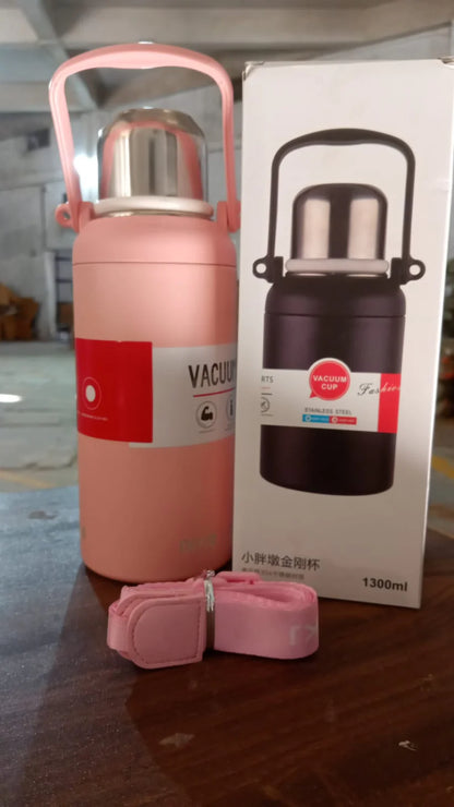 Stainless Steel tumblers 316 Stainless Steel, Vacuum Insulated Cup  Bottle, Portable Travel Kettle  Water Bottle with Handle, Outdoor Large Capacity Sports Kettle Cups  Bottle (1300 ML