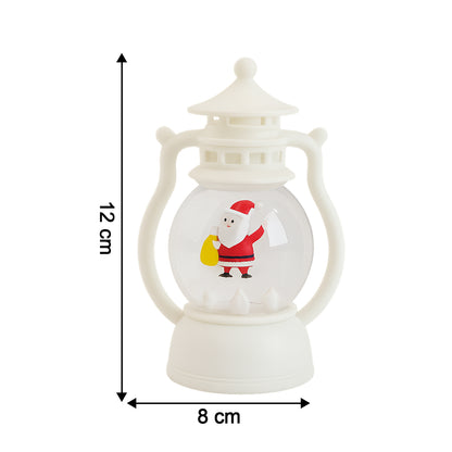 Mini Led Decorative Lantern With Santa Figurine (1 Pc)