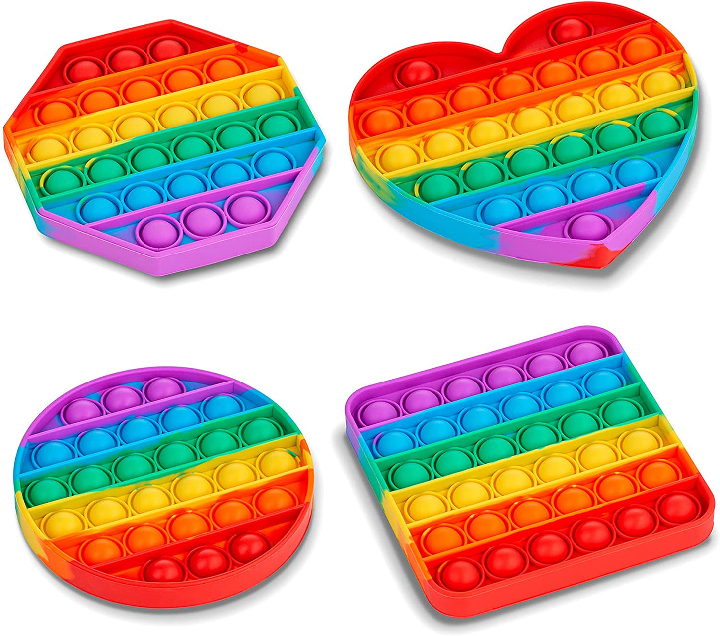 Rainbow pattern  bubble fidget toy