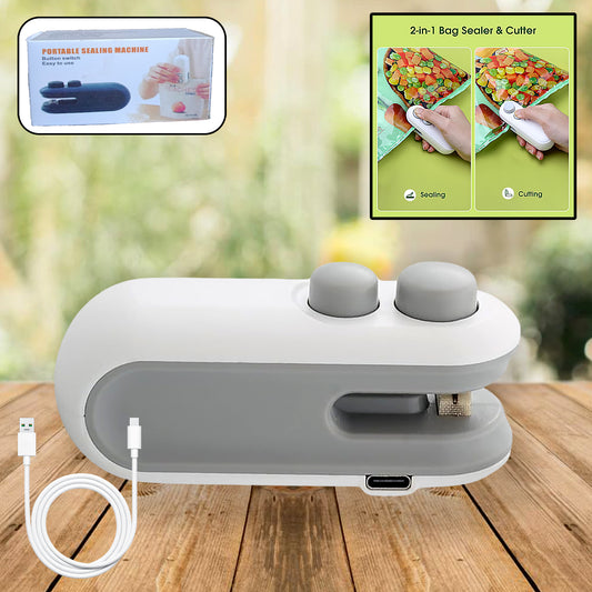 Mini Bag Sealer 2 In 1 Seal  Cutter Heat Sealers Type-c Usb