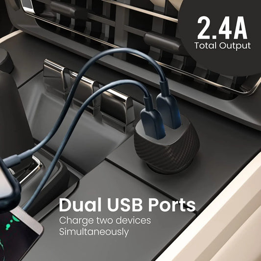 Car Power 5 - Dual Output | USB Ports | 12 Watts Total