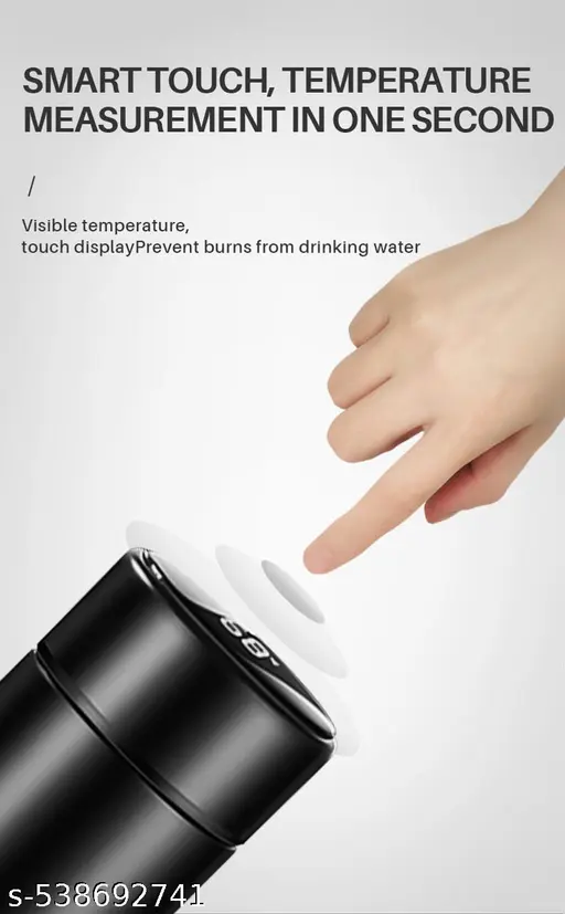 Smart LED Temperature Vacuum Flask Stainless Steel | Leakproof | Travel, Kids, Fitness, Sports, Gym (500 Ml)