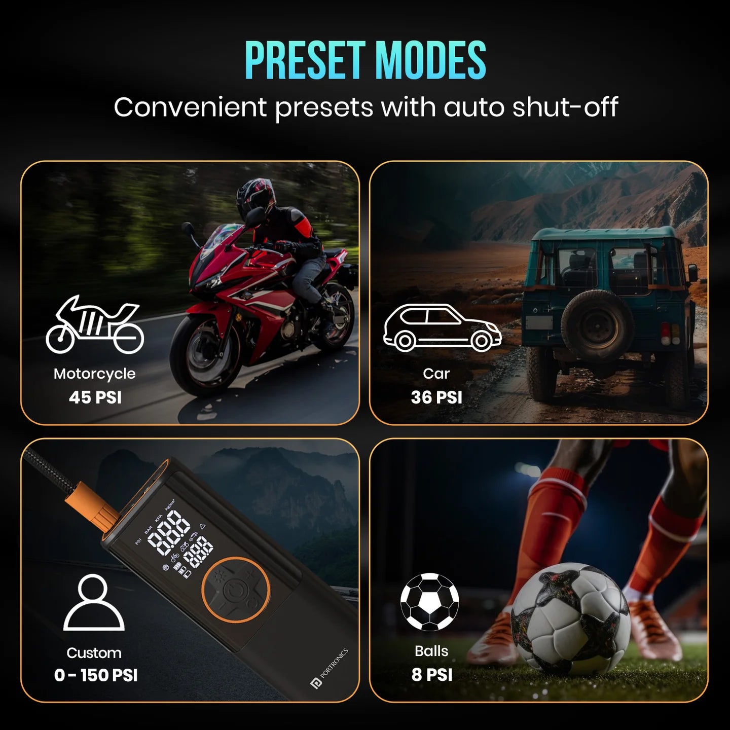 Vayu 4.0 - Pre-set Inflation Modes | Digital Display | Dual Power Source | 2 x 2000 mAh Battery
