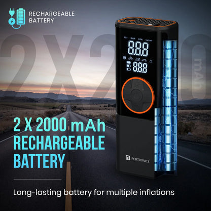 Vayu 4.0 - Pre-set Inflation Modes | Digital Display | Dual Power Source | 2 x 2000 mAh Battery